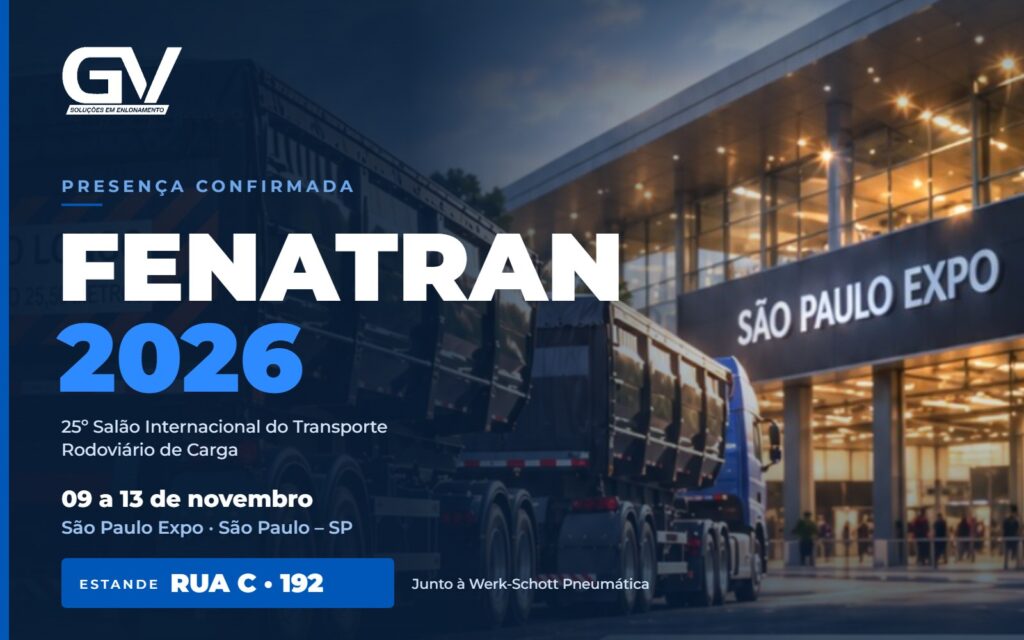GV Bonello na Fenatran 2026: 9 a 13 de novembro, São Paulo Expo, estande Rua C 192